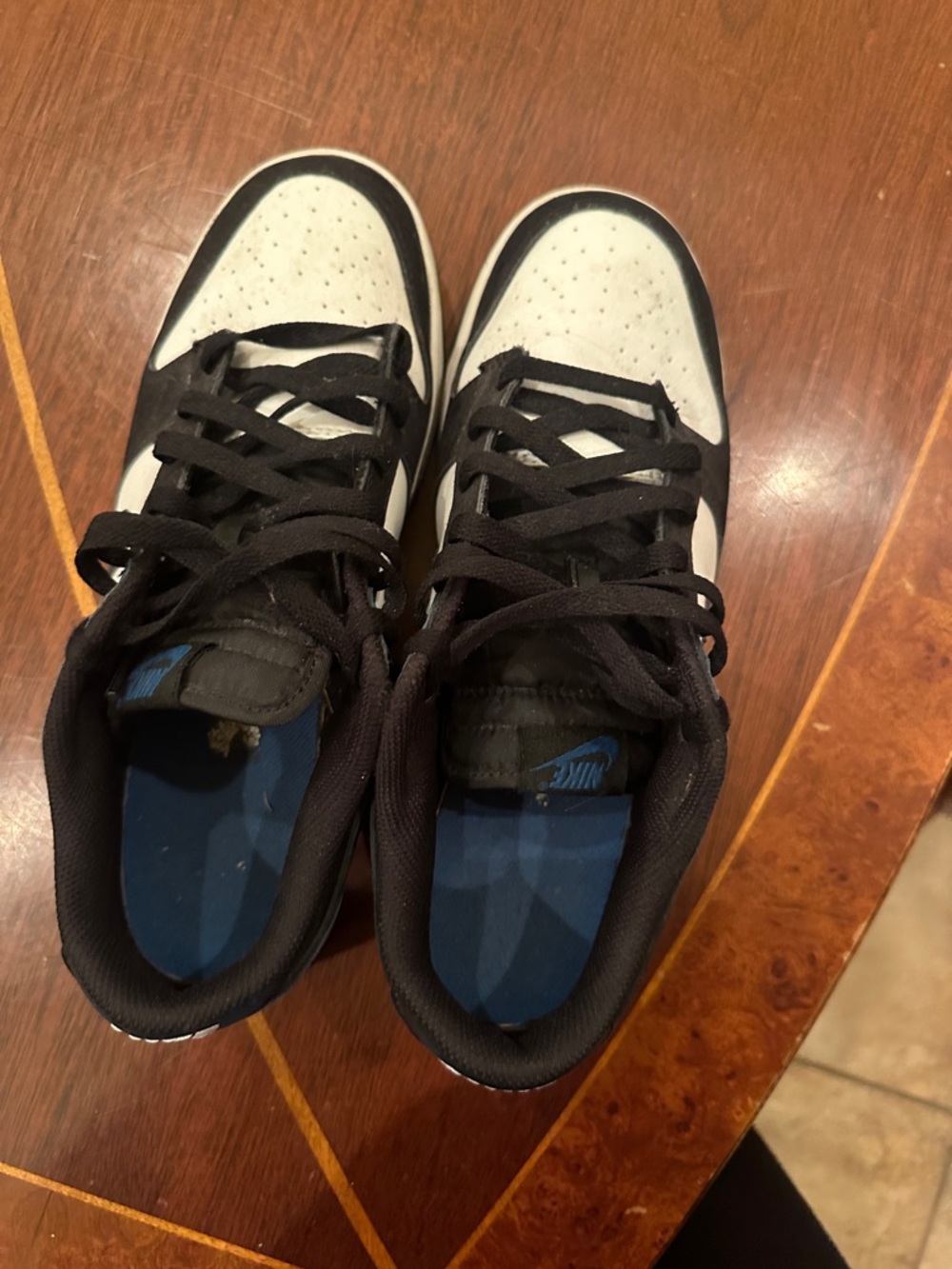 Nike Black, White and Blue Low-Top Sneakers